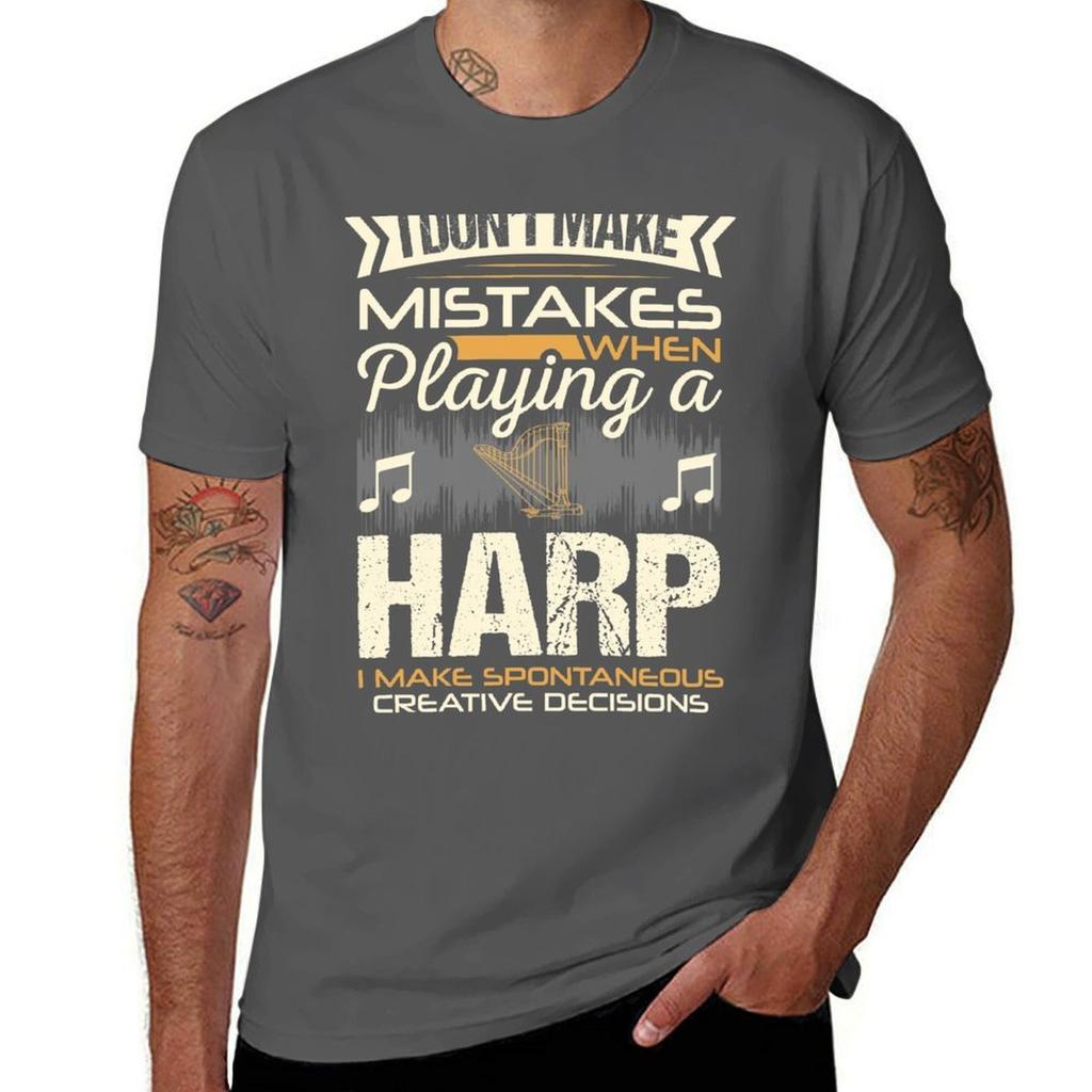 Harp Player Mistakes Tshirt Big And Tall Basic Tee Shirt