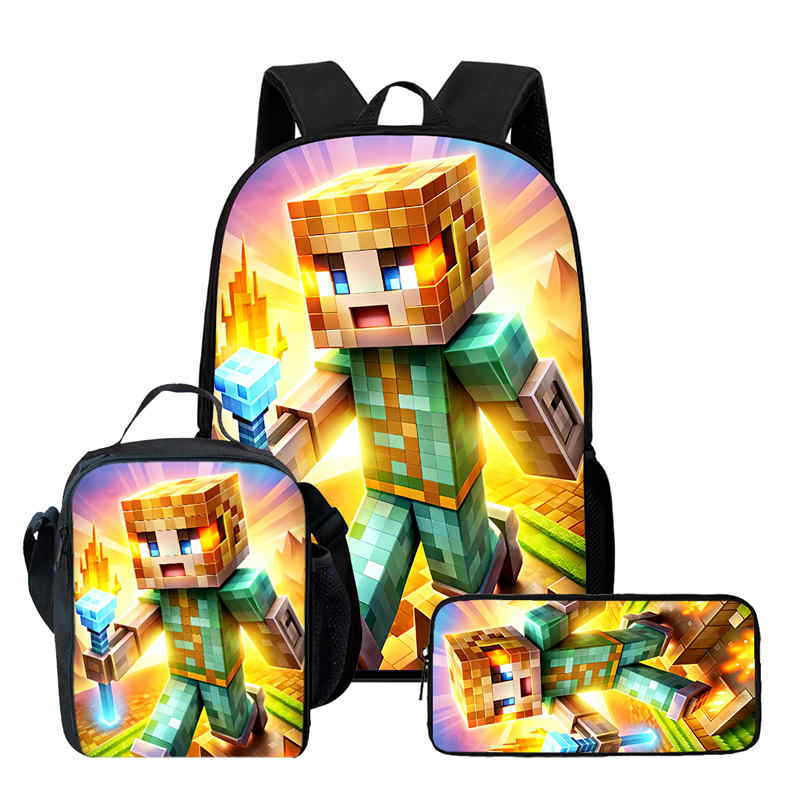 Minecraft Printed Backpack Children'S Elementary School Bag