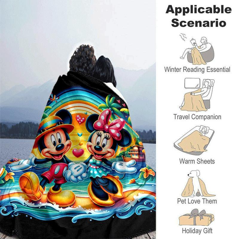 1pc Mickey Mouse Printing Blanket - Soft, All-Season Throw for Living Room, Bedroom,Travel