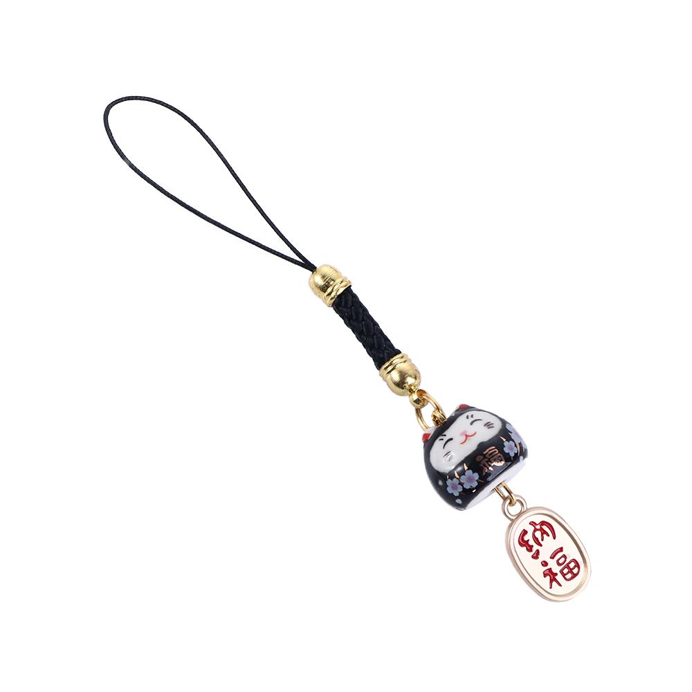 Keychain Good Luck Phone Pendant Bag Pendant Phone Charm Lucky Cat Lanyard Mobile Phone Straps Phone Lanyards Phone Hang Rope