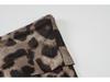 2025 European & American Women's Leopard Print One-Shoulder Semi-Sheer Long-Sleeve Top.