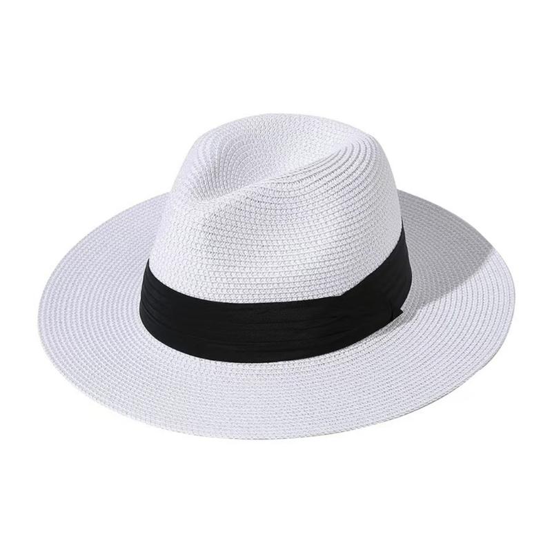 Handmade Panama Hat Vacation Sun Hat for Adult Outdoor Activity Wide Brims Straw Hat for Beach Holiday and Everyday Wear