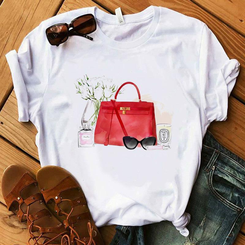 Cartoon Printed T-Shirt Women'S Short Sleeve Women'S Clothing