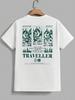 Men's Summer 100% Cotton Fashion Casual Loose Mountain Slogan Printed Round Neck Short Sleeve T-shirt Versatile Top