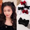 Doux Noir Rouge Nœud Petite Pince à Cheveux Princesse Velours Nœud Pince à Cheveux Pince Crabe Coiffure Coréenne Outils de Coiffure Filles Femmes