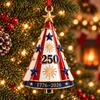Acrylic Christmas Hanging Accents Patriotic Tree Ornaments, Holiday Pendant for Independence Day, Seasonal Festive Gifts Indoor Outdoor Decor