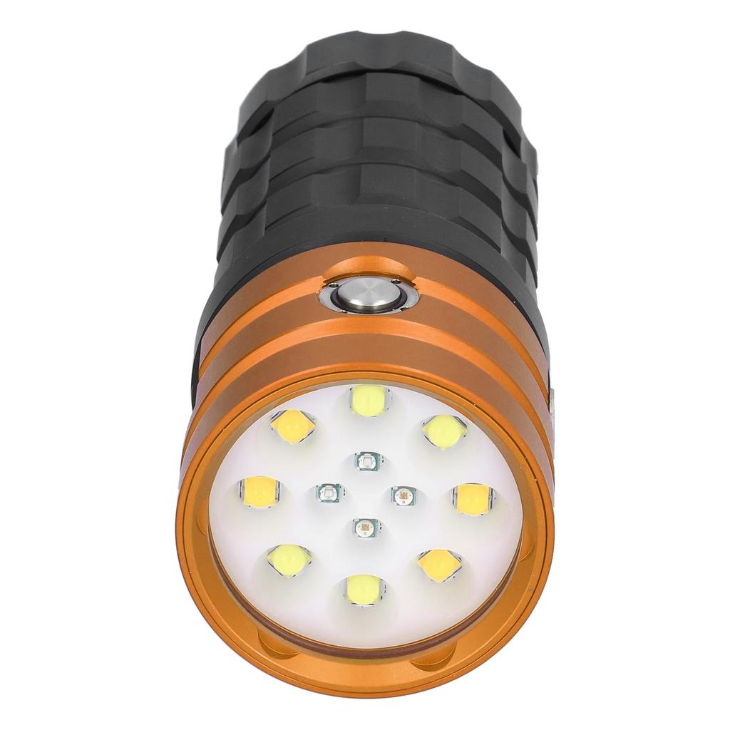 Diving Photography Fill Light 10000LM 12LED Professional Diving Flashlight for 100m