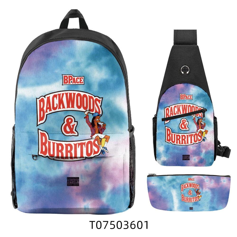 Popular Backwoods Cigar 3D Backpack Campus Student Backpack Travel Bag