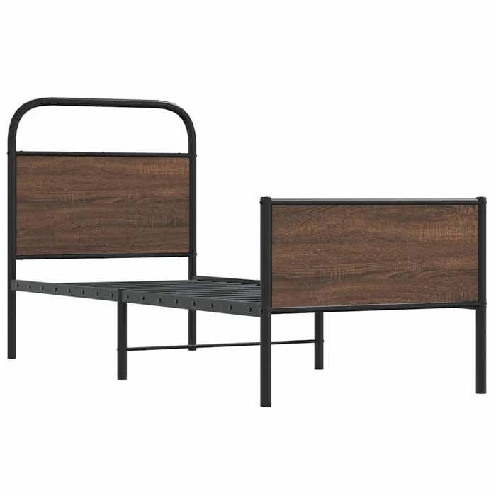 VidaXL Cadre de lit sans matelas 80x200cm chêne marron bois ingénierie 4100491