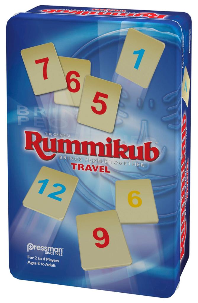 Pressman Toy Rummikub Travel In Collectible Tin 106 Plastic Tiles The Original Game