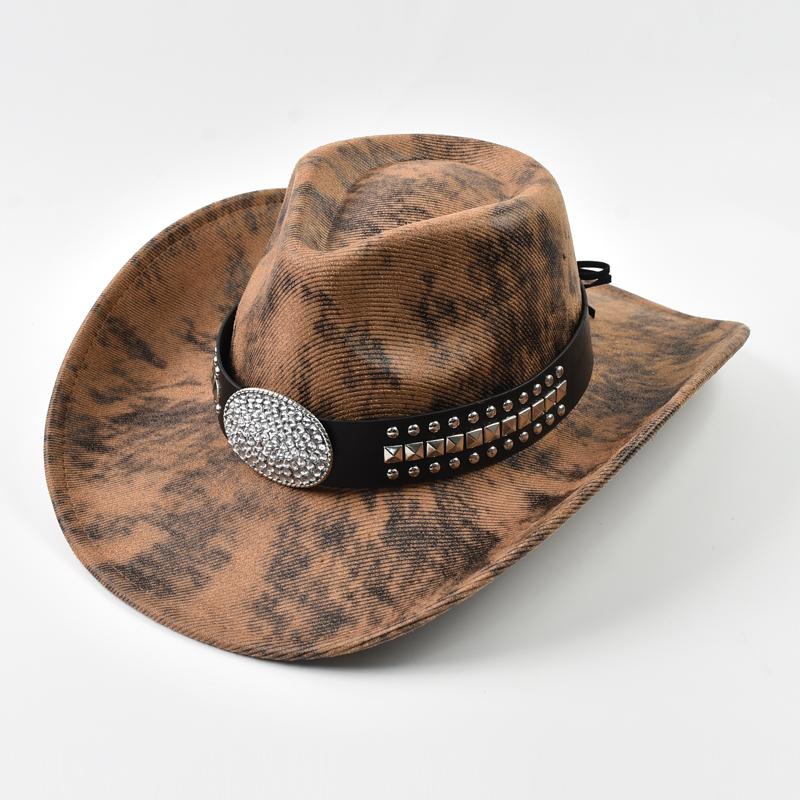 Fashion Punk Style Vintage Western Cowboy Hat for Men Women Outdoor Travel Party Street Cowgirl Jazz Hats Chapeau Cowboy