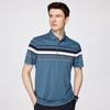 Men's Silk Blend Striped Polo Shirt