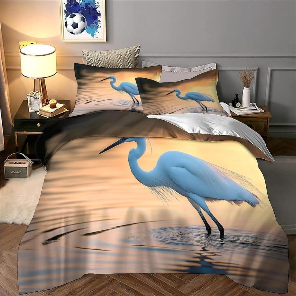 Dog Bedding Set, Cartoon Cute Style 3D Printed Ultra-fine Fiber Duvet Cover Pillowcase 3-piece Set for Adults and Children