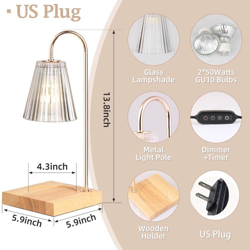 Kerzenwärmer-Lampen mit Glühbirne, dimmbare Tischleuchte, Atmosphäre, Schreibtisch, Nachttischlampe für Schlafzimmer, Heimdekoration, Beleuchtung, Frauen, Mädchen, Geschenke