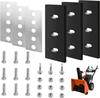 304 Stainless Steel Snow Blower Impeller Upgrade Kit, 1/4 Inch 3-Blade Universal Fit for 2-Stage Snow Blowers, Includes Mounting Hardware, Durable