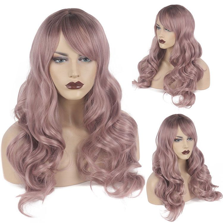 Modische Perücken - Farbverlauf Cosplay Anime Perücken - Original Setsubu Stil Buntes Langes Lockiges Haar Kopfbedeckung - Lolita Stil