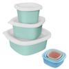 Food Storage Containers Set Silicone Food Grade Leak Proof Snack Box Single Layer Sealed Household Fresh Keeping Box for Kids Fruit Portioning