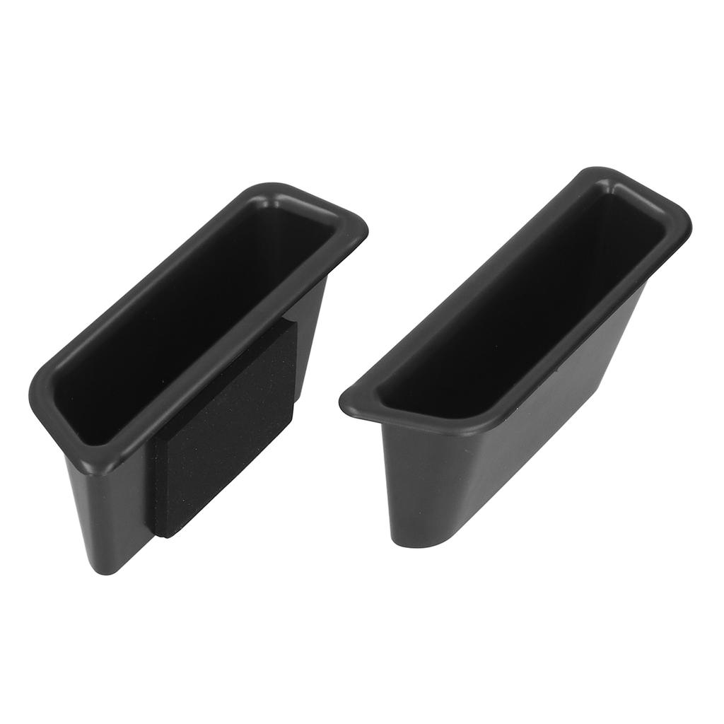2PCS Car Front Door Handle Storage Box Pocket Black Replacement for Mustang 2015?2017