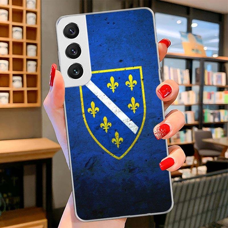 Bosnia And Herzegovina Flag Cover Phone Case For Samsung Galaxy S26 S25 Edge S24 Ultra S23 S22 Plus S21 S20 FE Soft Fundas Shell