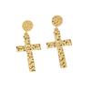 Korean Minimalist Cross Texture Earrings - Women's Trendy Street Style Studs