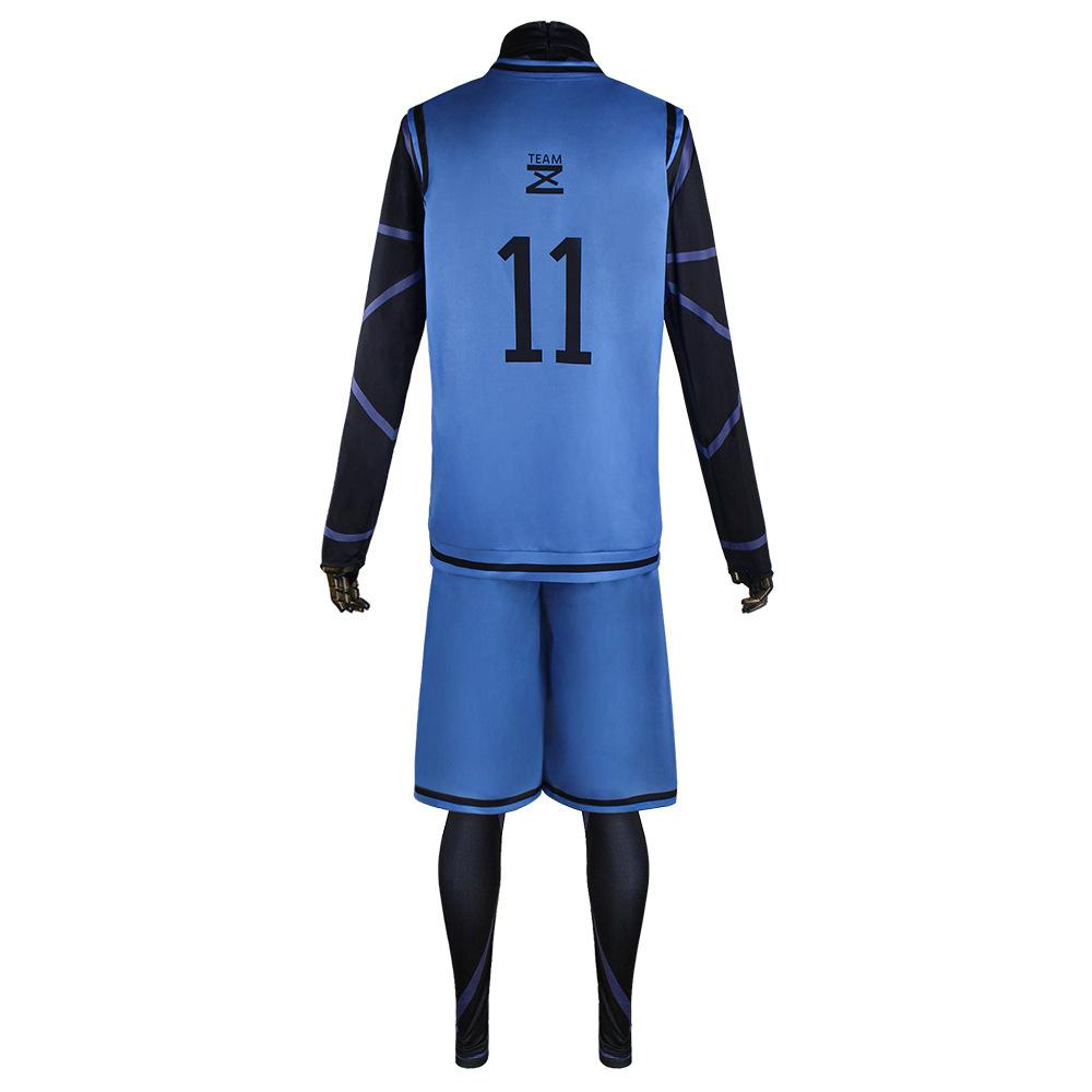 Anime Blue Lock Jersey Football Club Sportswear T-skjorte Herre Isagi Yoichi Cosplay Costume Chigiri Rensuke Kunigami Bachira Meguru