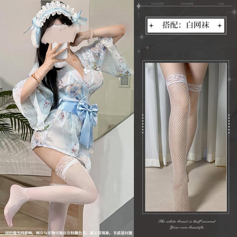 Sexy pajamas plus size Japanese kimono suit small chest erotic underwear seduction flirting hot bed passion uniform