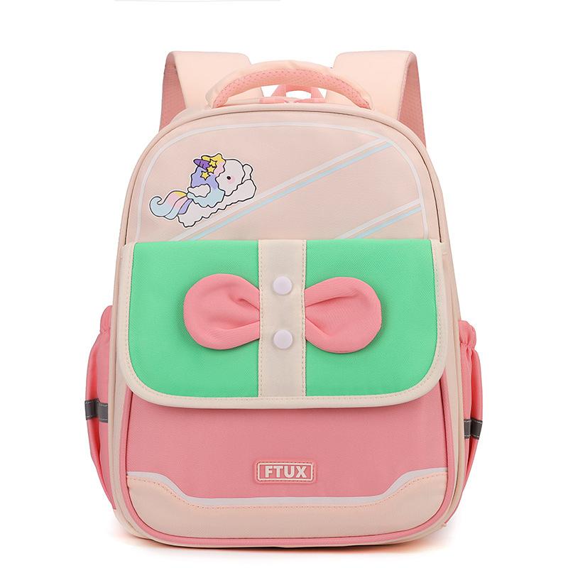 School BagsNew Primary School Students First Grade  Cute Cartoon Backpack Large Capacity Leisure Burden Reduction