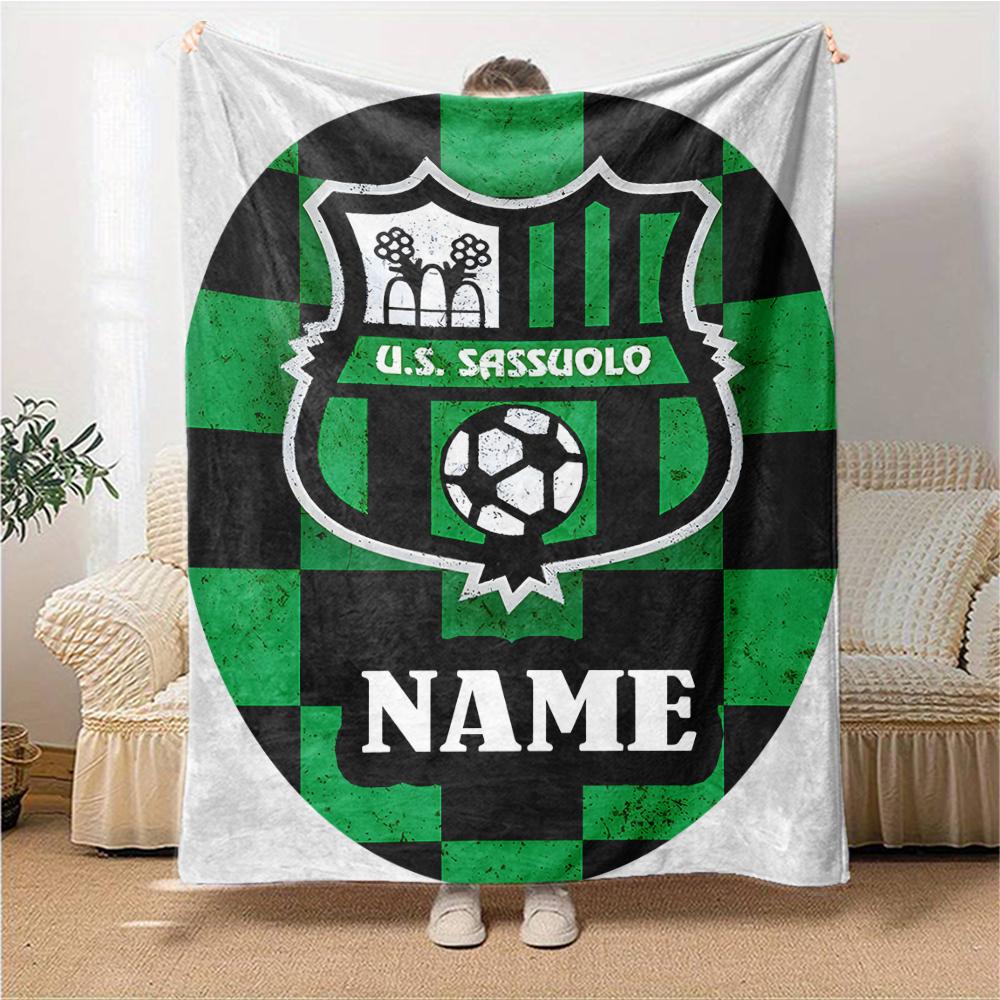Custom Name German Flag Crest blanket for Couch & Bed, Plush Cozy Fuzzy Blanket Super Soft & Warm Blankets for Fall and Winter. 0908221