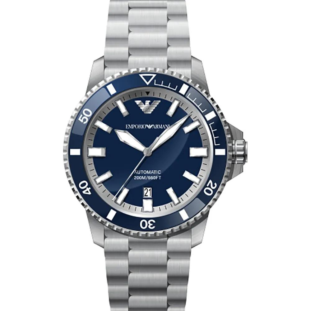 Emporio Armani Diver Blue Silicone/Rubber Men s Mechanical Automatic AR60079 Watch синий