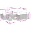 Garden Sofa Set with Cushions 13 Pcs Beige Poly Rattan