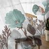 Rustikale Vintage Florale Pflanze Abstrakt Transparente Vorhänge zur Wohnzimmerdekoration Fenstervorhänge Küche Tüll Voile Vorhänge