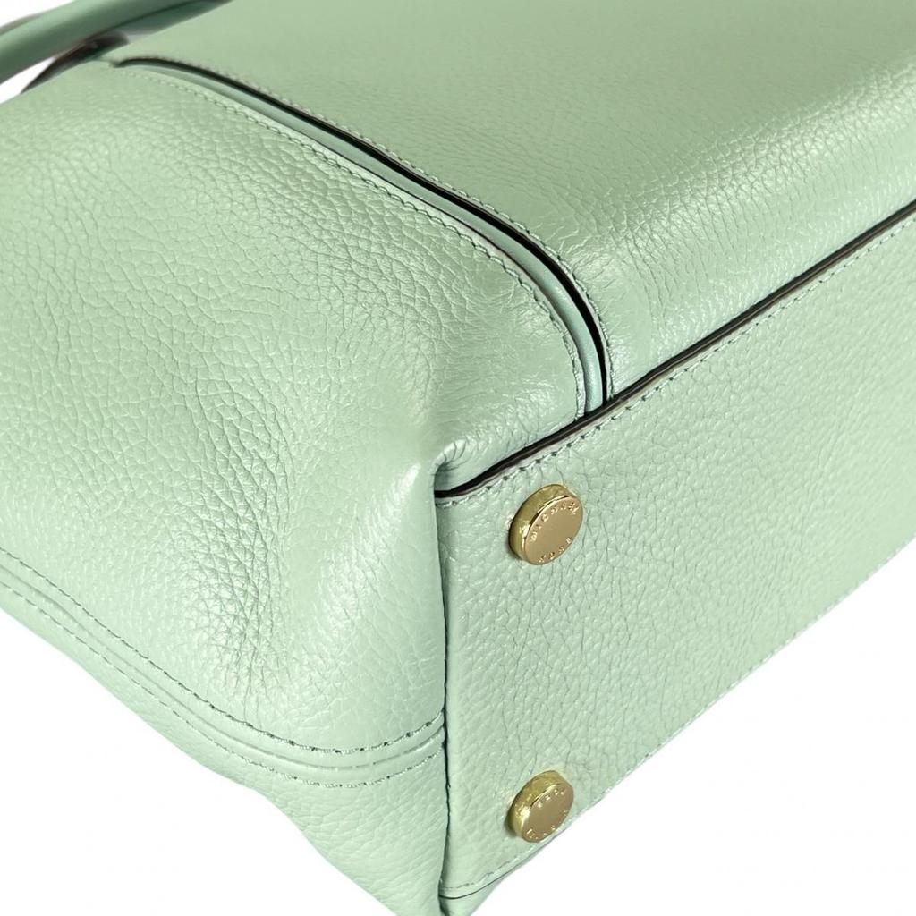 Michael Kors Satchel Shoulder Bag Handbag Cowhide Light Green Women 35S0GYZS3L Used