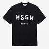 MSgm 2000mm510 200002 99 Gebürstetes Logo Herren Kurzarm T-Shirt
