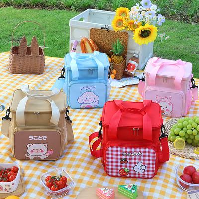 Kids Insulated Thick Aluminum Foil Lunch Box Bag Portable Student Cartoon Style Cartoon Cute Style Food Lunch Package
