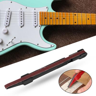 Stylo de Polissage de Frette Surface Lisse Solide Ergonomie Stylo de Lustrage pour Guitare Lime de Préparation de Frette