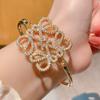 New Bracelet with Hollowed Out Letters, Vintage Women's Bracelet, Copper Jewelry Bracelet