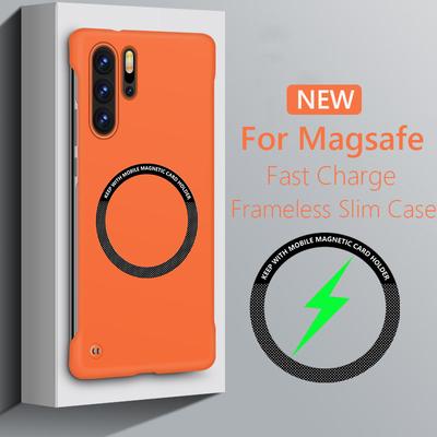 Frameless Magnetic For Magsafe Slim Case For Huawei P30 Pro P40 P50 Pro P30Pro 5G Wireless Charging Hard Back Cover