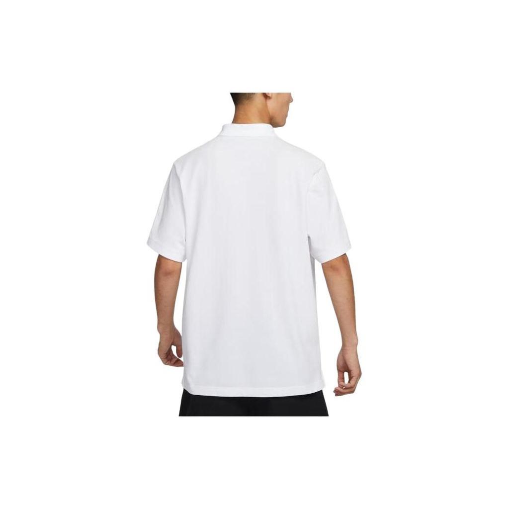 Nike Polo à Manches Courtes avec Logo Imprimé Ajusté Homme Tops Blanc FN3895-100