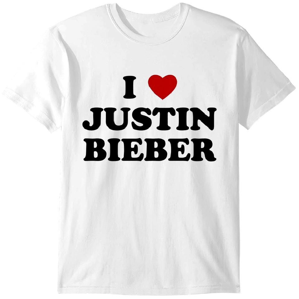 

I Love Ju.stin B.ieber TShirt Cute TShirt Y2K Clothing Tee Quotes Shirt Cute Gift Cool Shirt Funny T-Shirt Unisex Feminism L