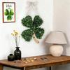 St. Patrick's Day Wreath With Four-Leaf Clover Wooden Wall Door Ornament Hanging Hanger Fireplace 2026 Arrangement Decorati Y5U2