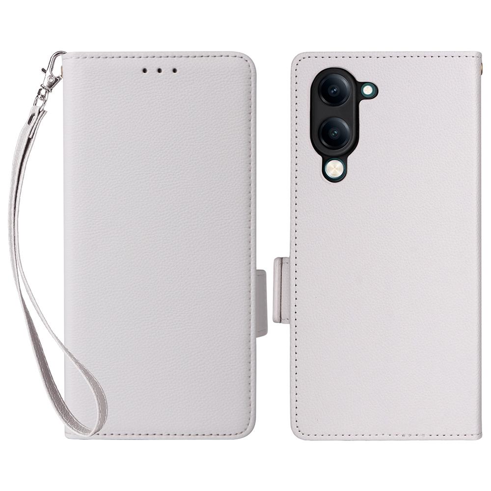For vivo Y04 4G/Y29s 5G Case Wallet Flip Litchi Texture PU Leather Phone Cover