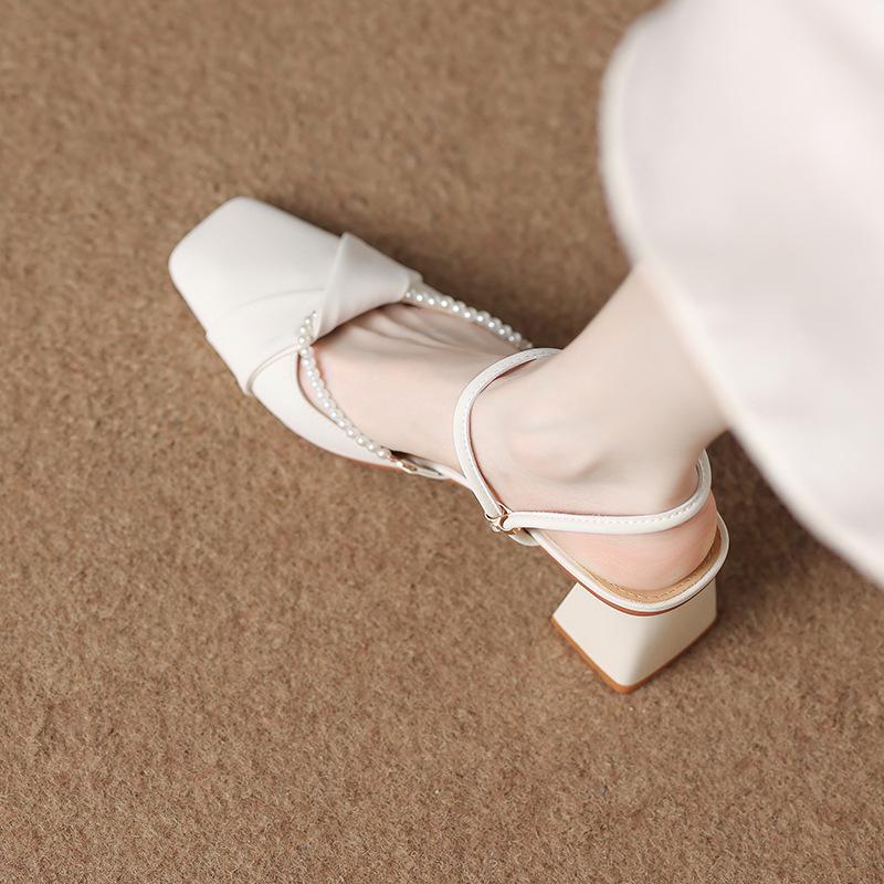 3361-2 Chinese style bag head half drag sandals women's outer wear 2025 summer new two wear cool slippers