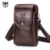 100% genuine leather men's shoulder bag, crossbody bag, phone waist bag, wear-resistant