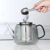 Easyworkz 1500ml Borosilicate Glass Teapot with Large Stainless Steel Strainer for Fruit, Herb, and Infusion Teas, Smoke Gray