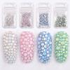 350 STÜCKE Nail Art Flache Nägel Schnee Protein Glas Kristall Farbe Diamant Zubehör Nagelanhänger 3D Nail Art Nageldeko Glitzer DIY Edelsteine