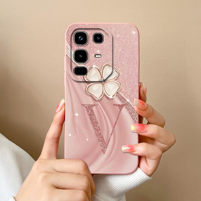 Fashion Pink Letters Casing For Infinix Note 50 40 30 Pro 50X 50S 40X Phone Case Minimalist Style Soft Silicone Durable Shell For Infinix Back Covers