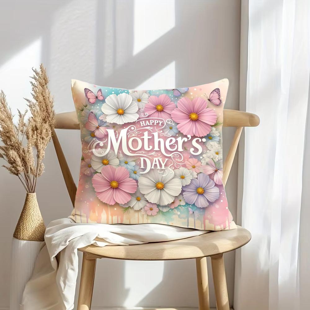Mother'S Day Cushion Cover Pillowcase Ultra Soft Skin Friendly Fabric Cloud Like Comfort & Concealed Zipper