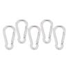 5pcs 40mm Carabiner Clip Stainless Steel Heavy Duty Spring Snap Hook for Hammock Dog Leash