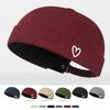 Cotton Docker Cap Adjustable Beanie Hats Vintage Brimless Hat  Men and Women