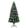 6ft White Light Artificial Christmas Tree W/ 230 LEDs Star Topper Tri-Base Full Bodied Seasonal Decoration Pre-Lit Home